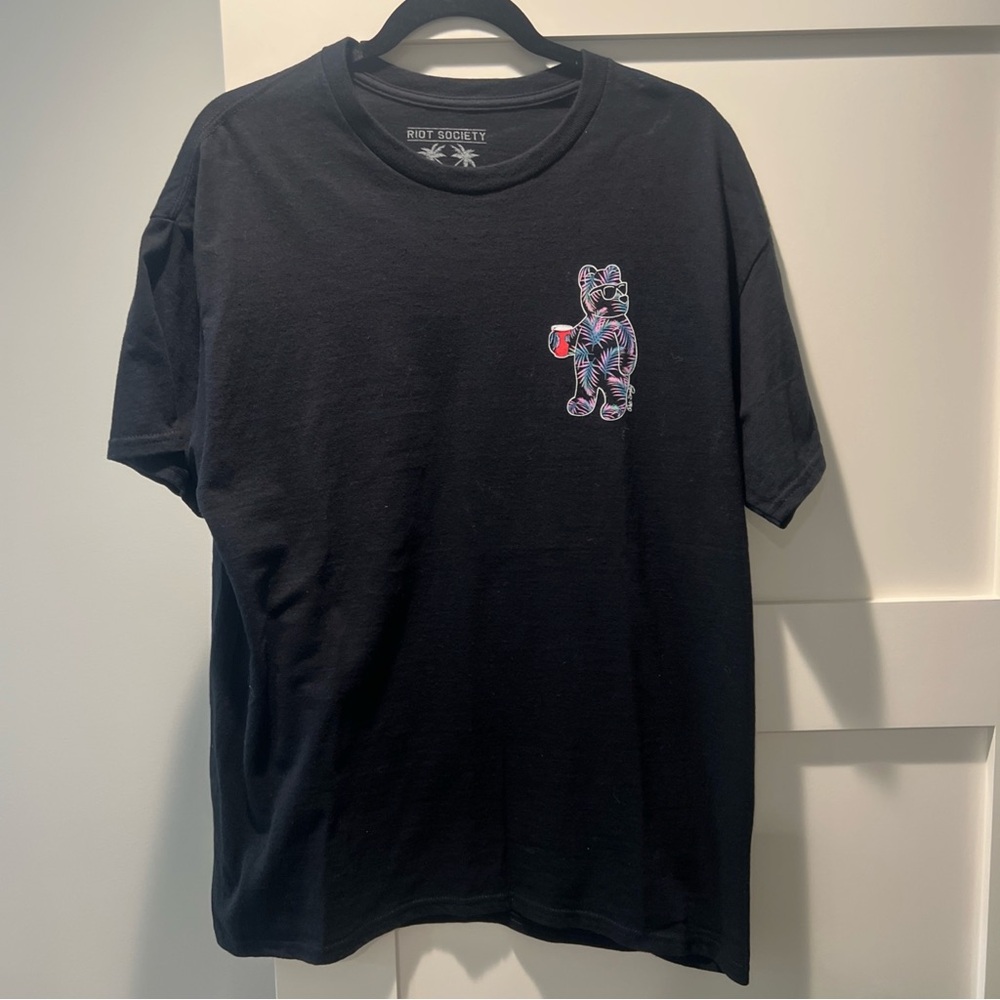 Men’s Riot Society T Shirt Short Sleeve Black L